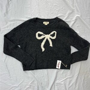 Jessica Simpson Black Sweater with White Bow